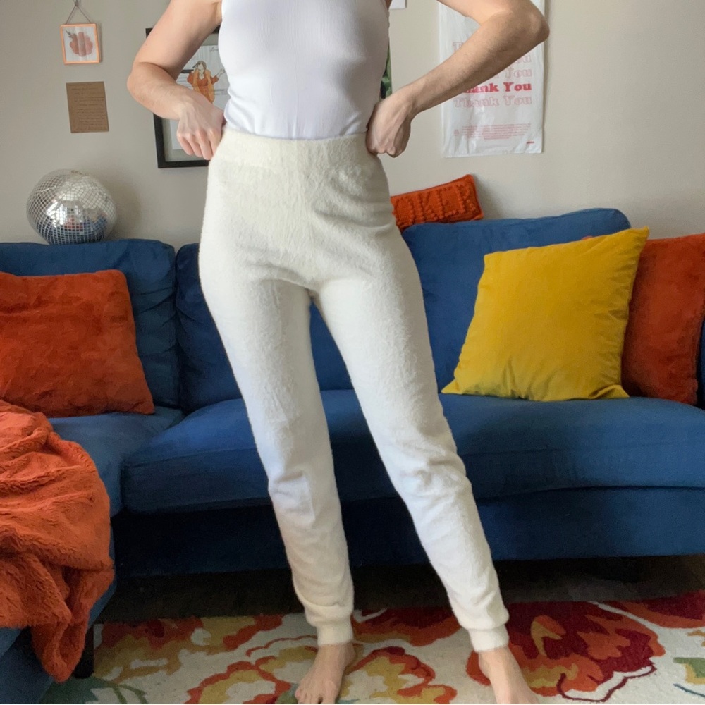 High Waisted Fuzzy Joggers